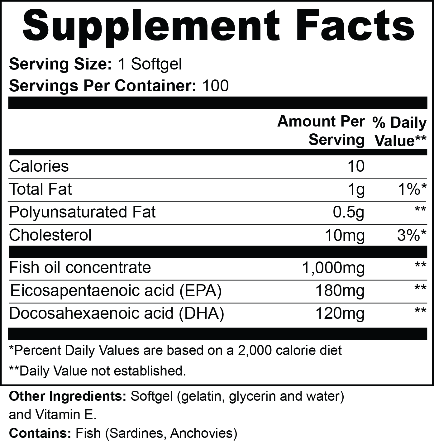 Premium Omega 3 EPA + DHA